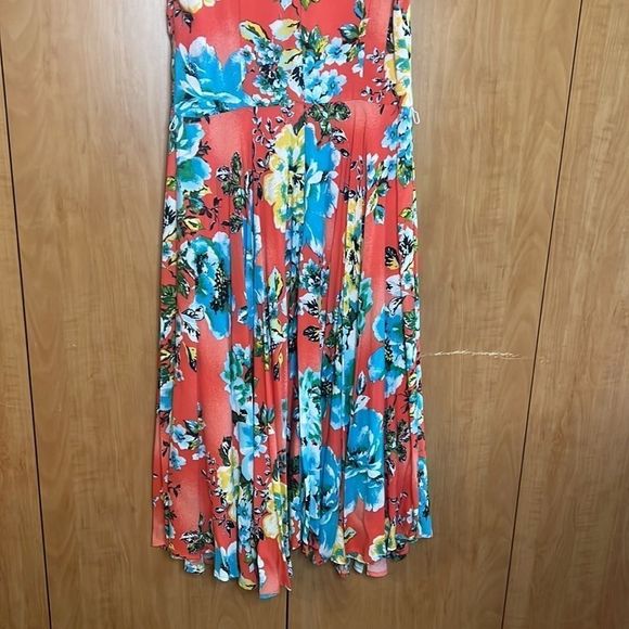 Rabbit Rabbit Rabbit Designs floral dress. Pink with blue yellow floral print - Picture 8 of 8